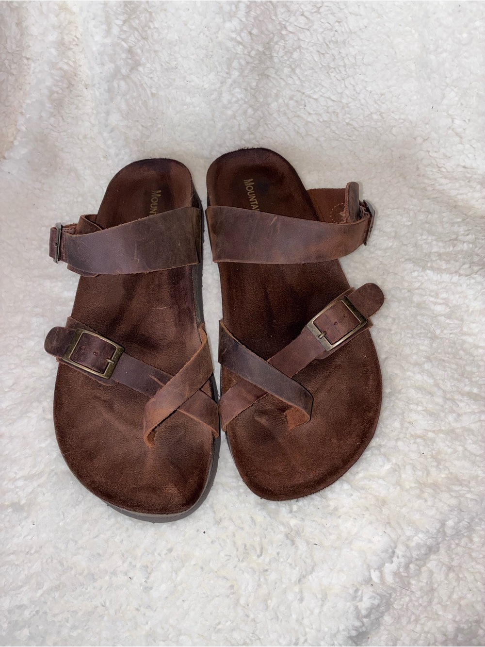 Mountain Sole Leather Strappy Women’s Sandals